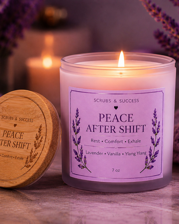 Peace After Shift Candle view 2